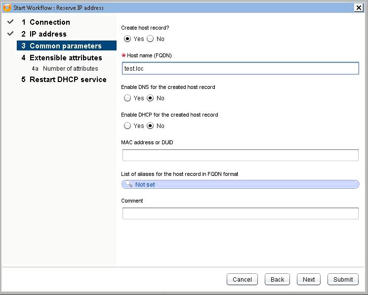 Reserve ip in network workflow Attributes in IPAM Workflows